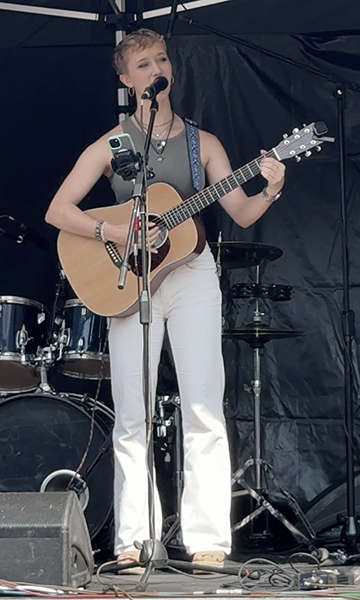 Zara on stage at the Tap Room Talent showcase